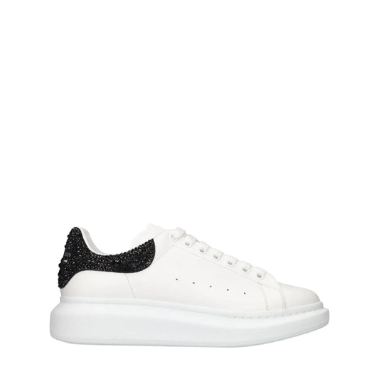 ALEXANDER McQUEEN - Sneaker Oversize in Bianco/Nero con cristalli