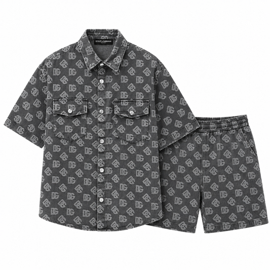 Dolce & Gabbana - Completo T-Shirt e Shorts in Denim