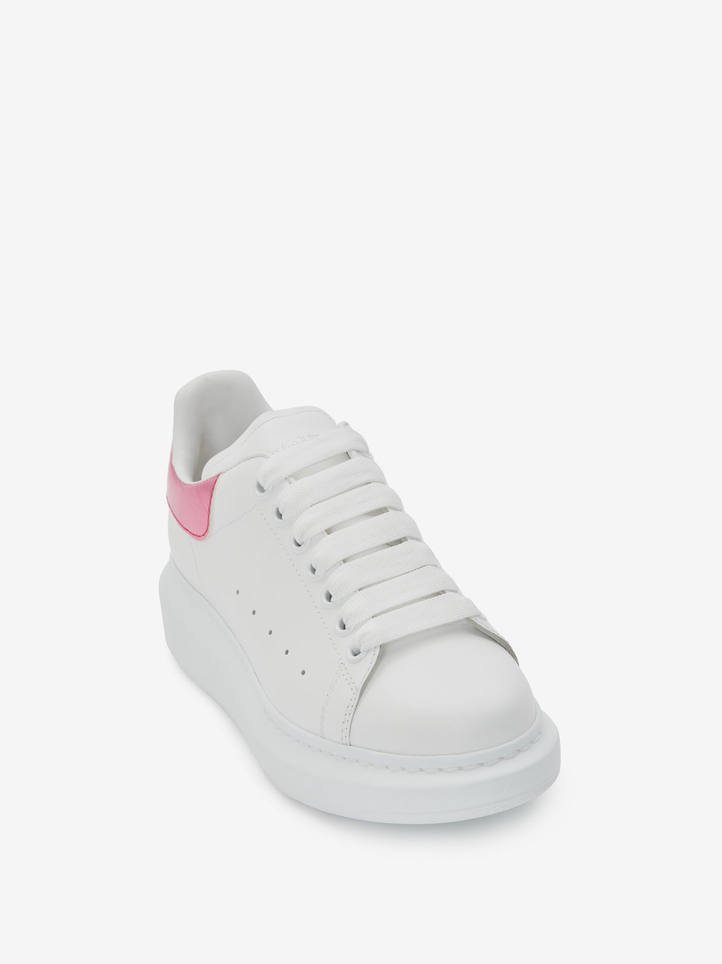ALEXANDER McQUEEN - Sneaker Oversize in Bianco/rosa lucido - IperShopNY