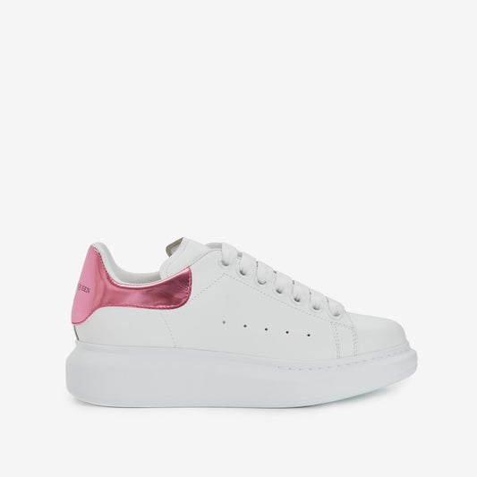 ALEXANDER McQUEEN - Sneaker Oversize in Bianco/rosa lucido - IperShopNY