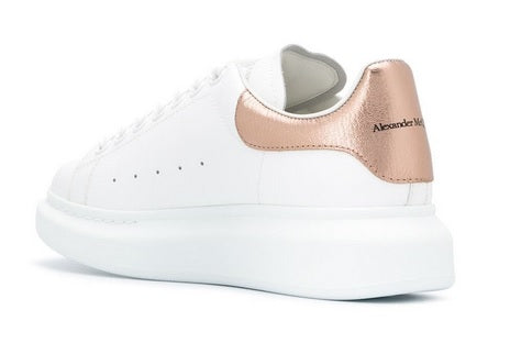 ALEXANDER McQUEEN - Sneakers Oversize in Bianco/oro Rosa - IperShopNY