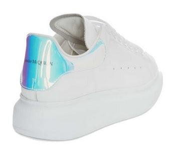 ALEXANDER McQUEEN - Sneaker Oversize in Bianco/rosa Shocking - IperShopNY
