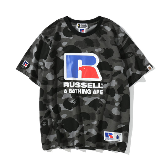 A BATHING APE x RUSSELL - Tshirt Color Camo - IperShopNY