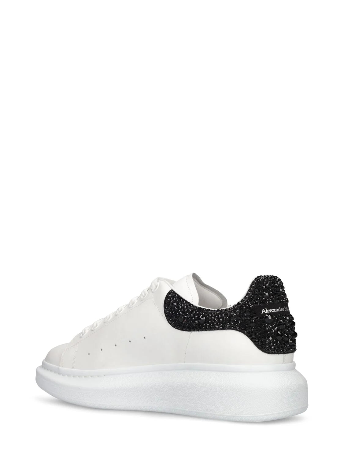 ALEXANDER McQUEEN - Sneaker Oversize in Bianco/Nero con cristalli