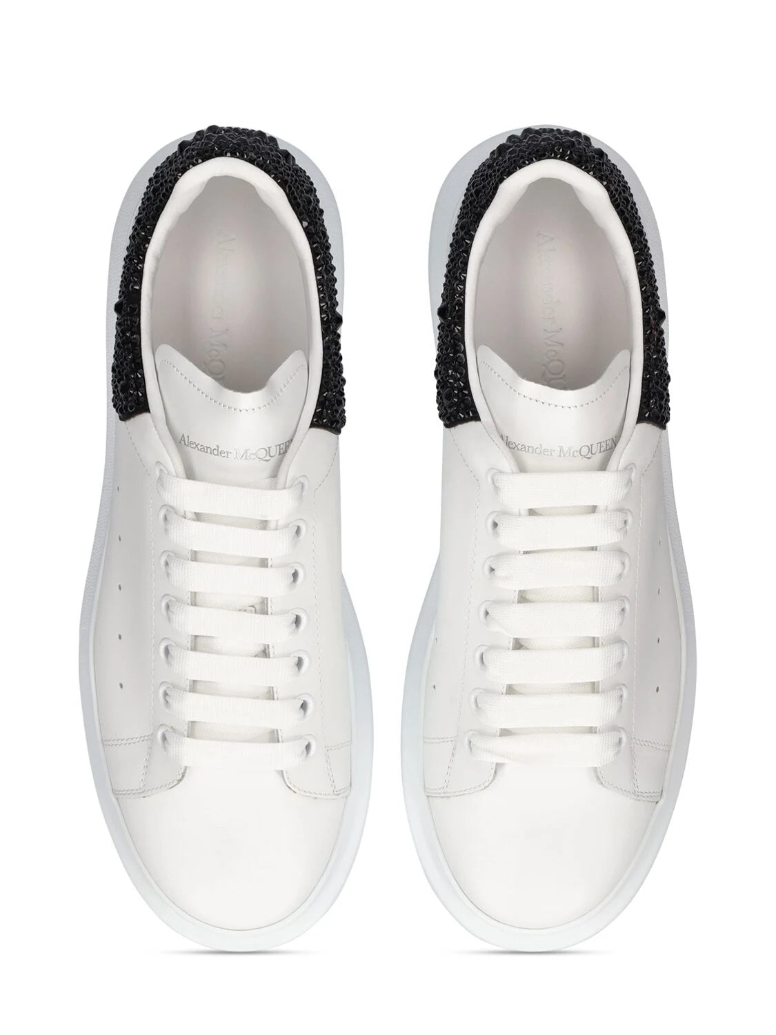 ALEXANDER McQUEEN - Sneaker Oversize in Bianco/Nero con cristalli