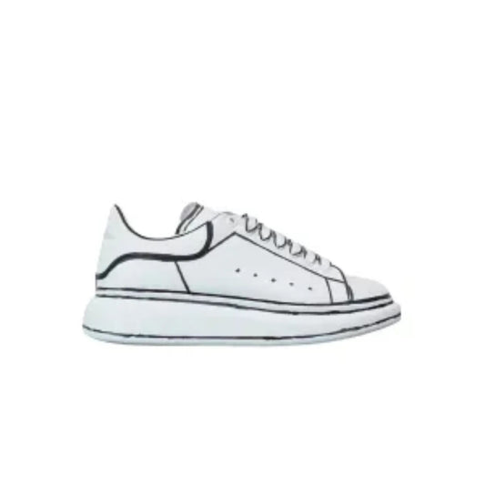 ALEXANDER McQUEEN - Sneaker Oversize in Bianco/Nero Outline
