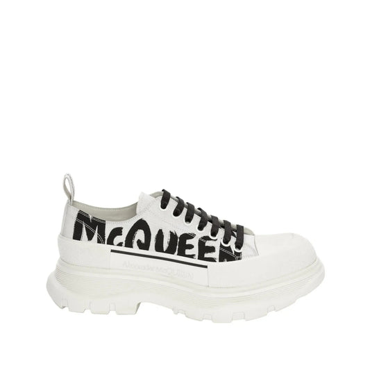 ALEXANDER McQUEEN - Sneakers Oversize Stringate Tread Slick in Bianco Ottico