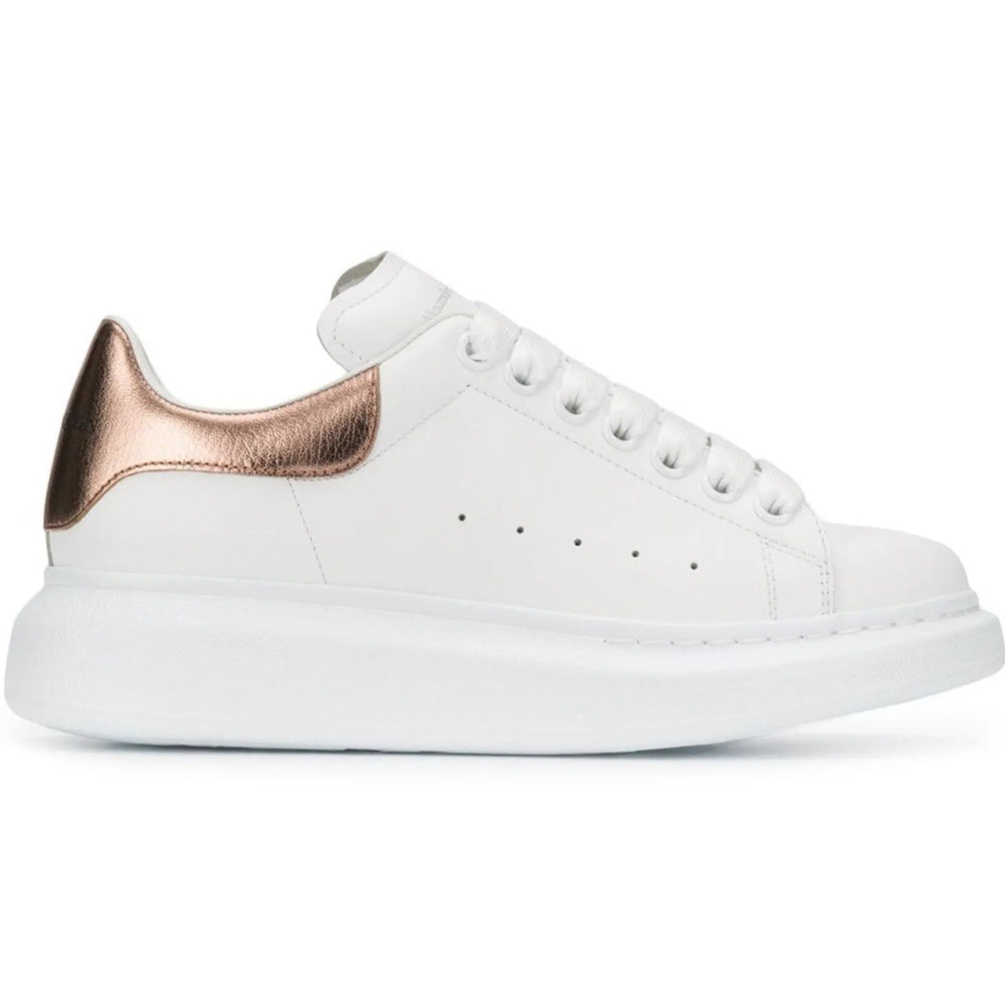 ALEXANDER McQUEEN - Sneakers Oversize in Bianco/oro Rosa