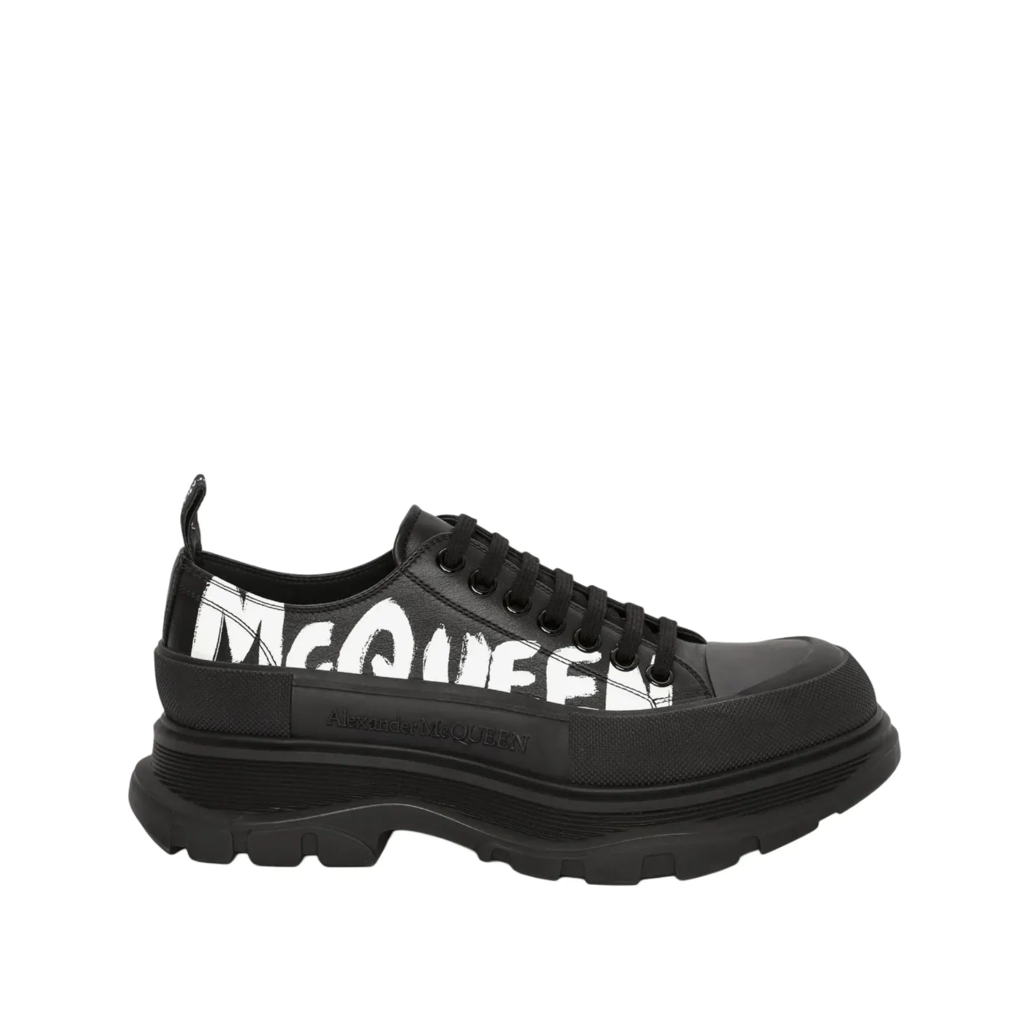 ALEXANDER McQUEEN - Sneakers Oversize Con Lacci Tread Slick in Nero/bianco