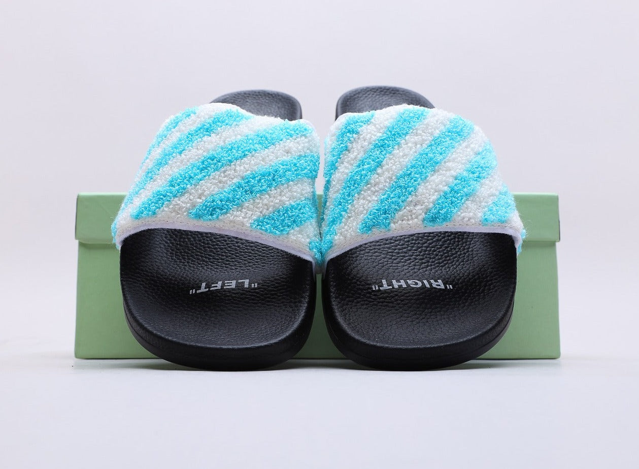 Off white flyknit on sale slides