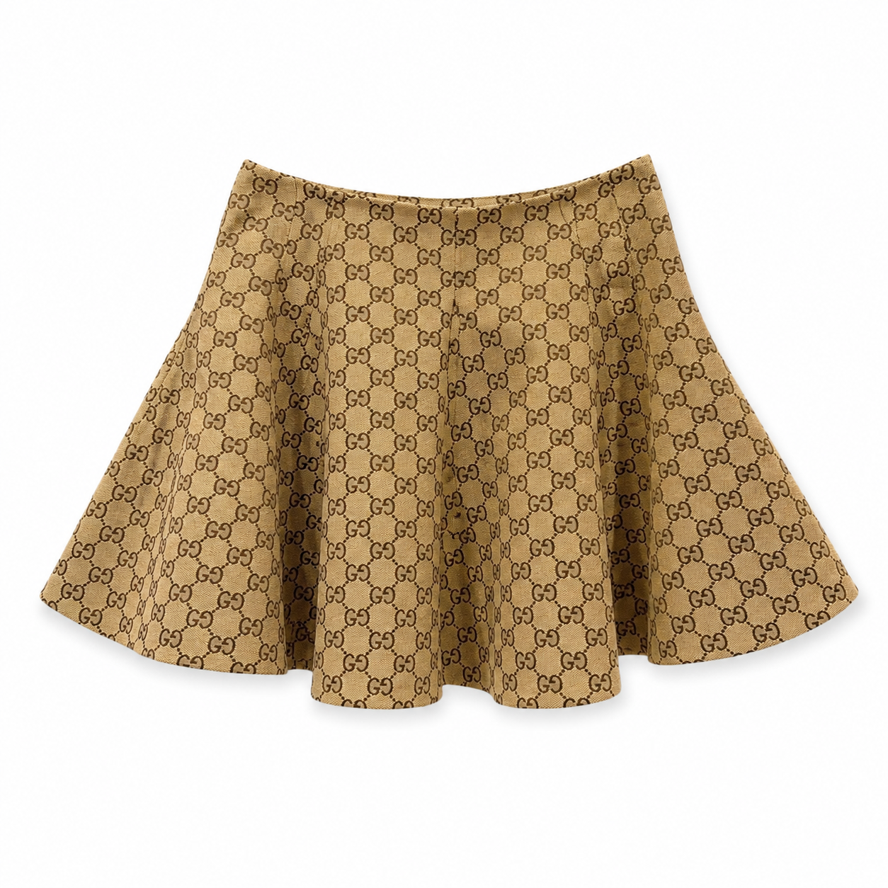 GUCCI - Gonna a balze in tela di cotone GG