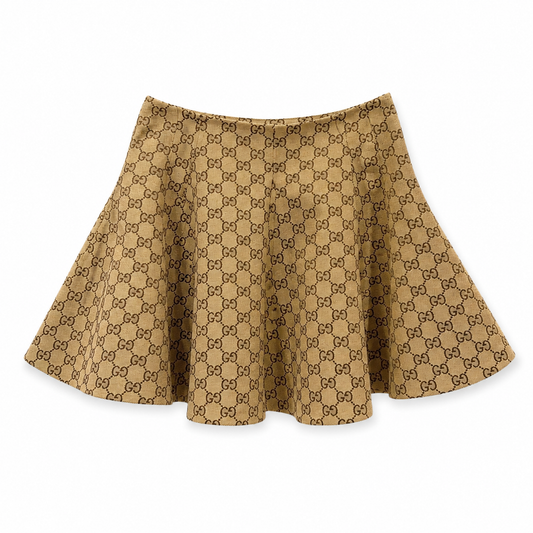 GUCCI - Gonna a balze in tela di cotone GG