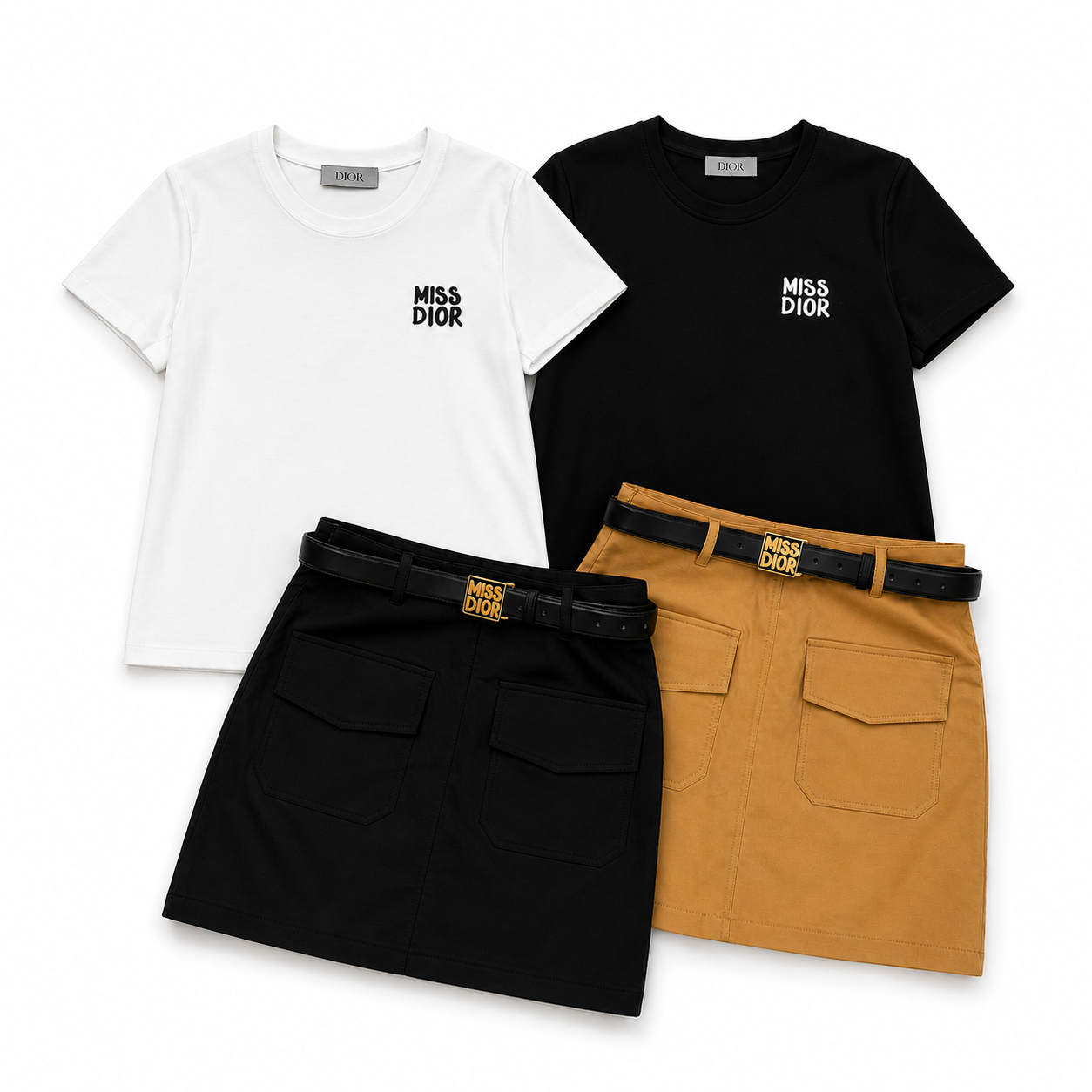Miss Dior - Completo T-shirt e Gonne in Cotone
