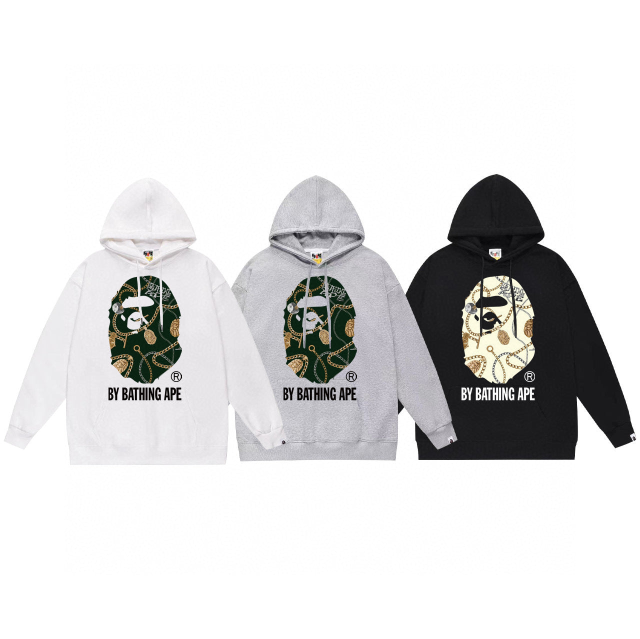 BATHING APE - Felpa con cappuccio