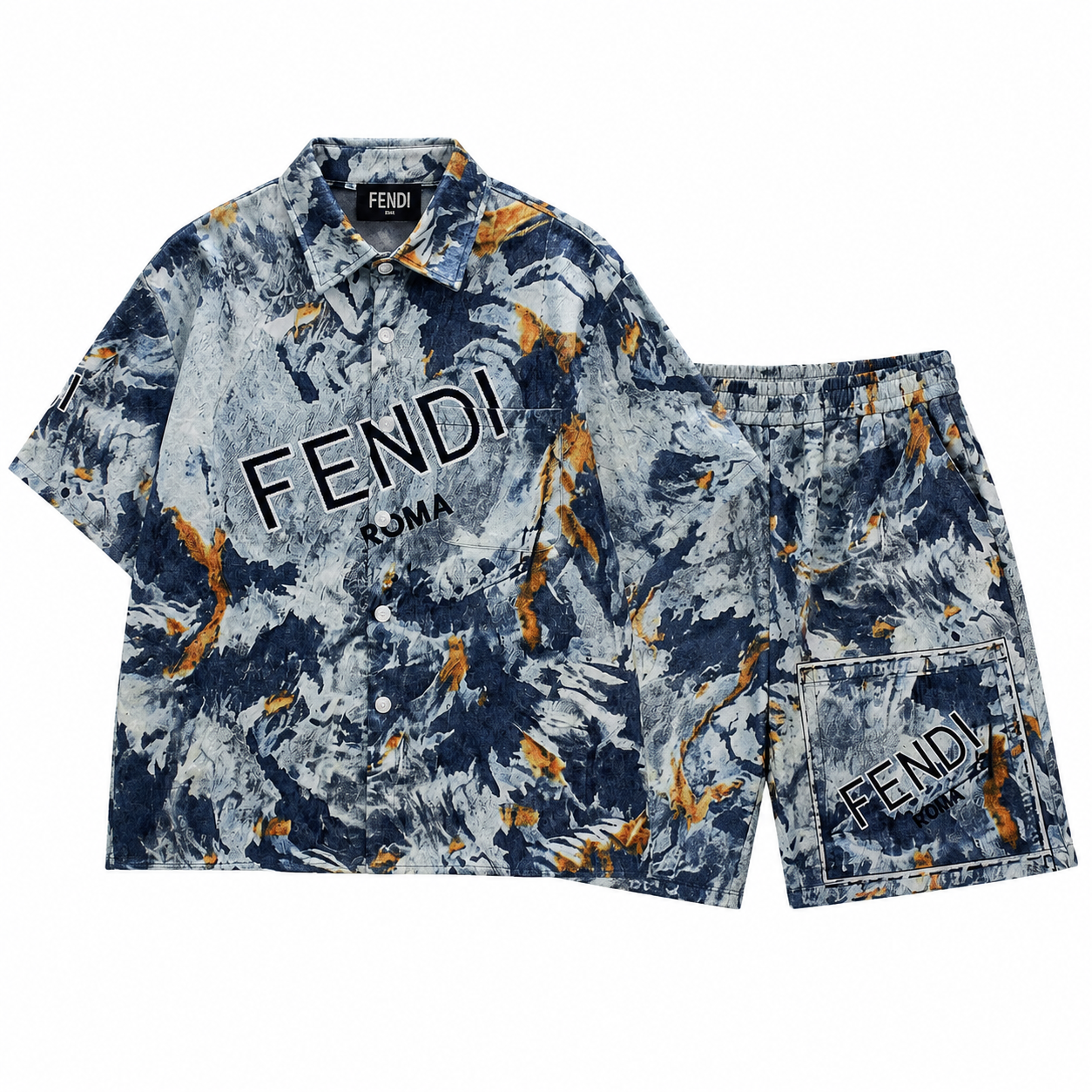 FENDI - Completo Camicia e Shorts