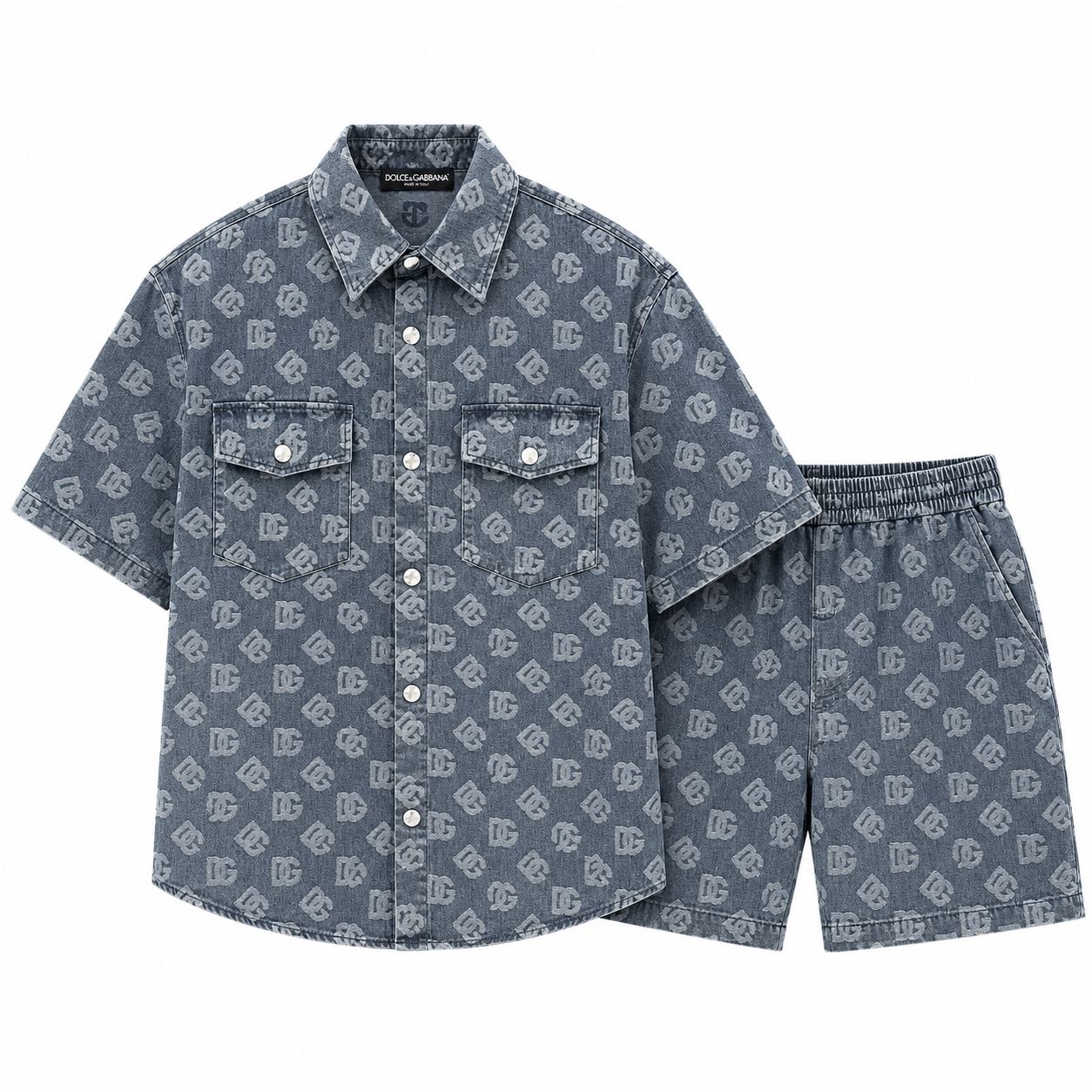 Dolce & Gabbana - Completo T-Shirt e Shorts in Denim